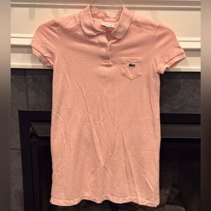 Lacoste Girls Light Pink Polo Style Dress